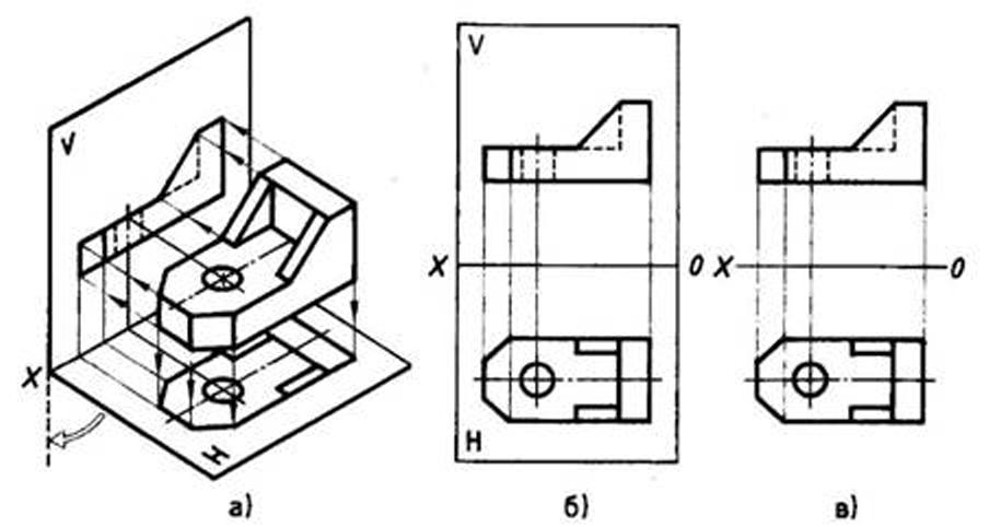 Картинки Чертеж Детали В Трех Проекциях / picpool.ru